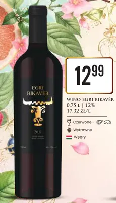 Wino Egri Bikavér 12% czerwone wytrawne Węgry promocja w Dino