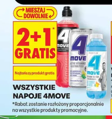 Napoje izotoniczne i witaminowe 4MOVE promocja w Biedronka