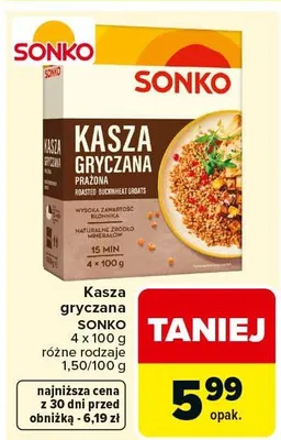 Kasza gryczana prażona promocja w Carrefour Market