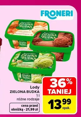Lody Zielona Budka pistacjowe promocja w Carrefour Market