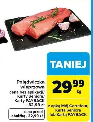 Polędwiczka wieprzowa promocja w Carrefour