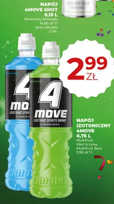 Napój izotoniczny 4MOVE 0,75 L Multifruit, Mint & Lime, Multifruit Zero promocja w Duży Ben