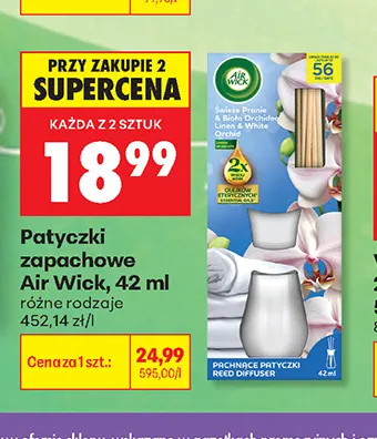 Patyczki zapachowe Air Wick promocja w Biedronka