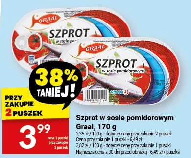 Szprot w sosie pomidorowym Graal promocja w Twój Market