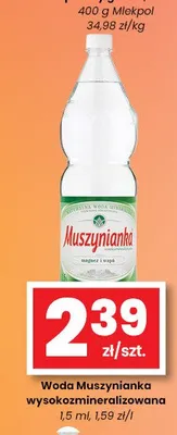 Woda Muszynianka wysokozmineralizowana promocja w emma MARKET