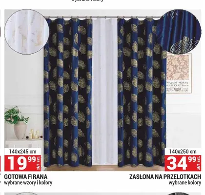 Zasłona na przelotkach 140x250 cm promocja w Merkury Market
