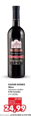 Wino czerwone słodkie Kagor Dionis promocja w Kaufland