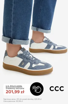 Sneakersy skórzane U.S. Polo Assn. promocja w CCC