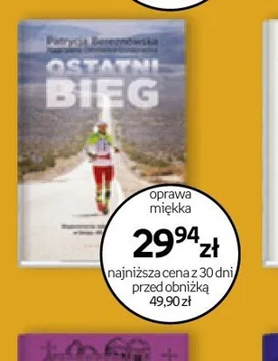 Książka Ostatni bieg Patrycja Bereznowska promocja w Empik