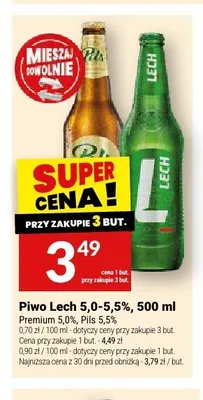 Piwo Lech Premium 5,0% promocja w Twój Market
