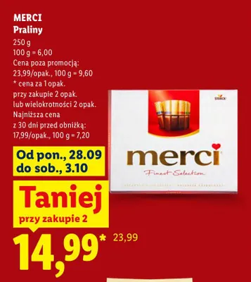Praliny Merci promocja w Lidl