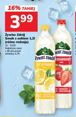 Napój Żywiec Zdrój Smak z sokiem truskawkowy promocja w Hitpol