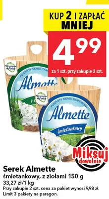 Serek śmietankowy z ziołami promocja w LEWIATAN