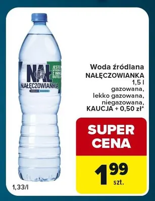 Woda źródlana gazowana Nałęczowianka promocja w Globi