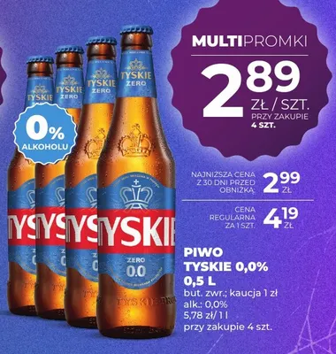 Piwo bezalkoholowe Tyskie promocja w Duży Ben