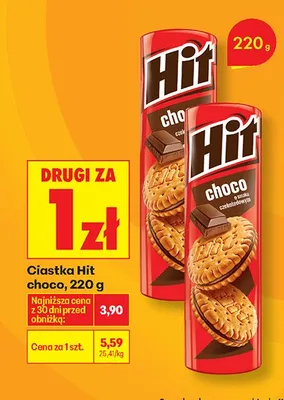 Ciastka Hit choco promocja w Biedronka