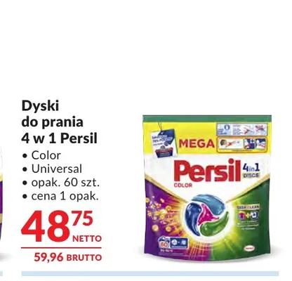 Dyski do prania 4 w 1 Persil Universal promocja w Makro