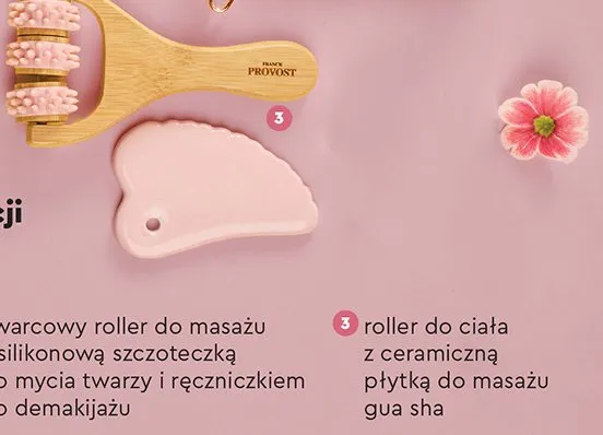 Roller do ciała z ceramiczną płytką do masażu gua sha promocja w Biedronka