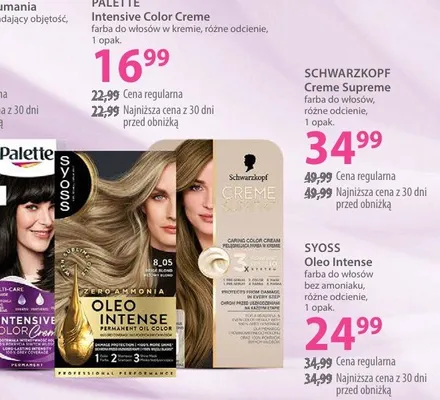 Farba do włosów w kremie Palette Intensive Color Creme promocja w Hebe