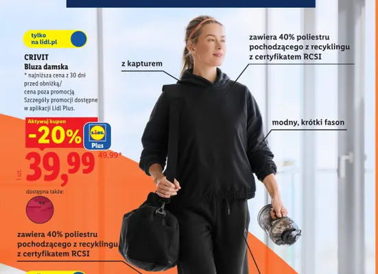 Bluza damska Crivit promocja w Lidl