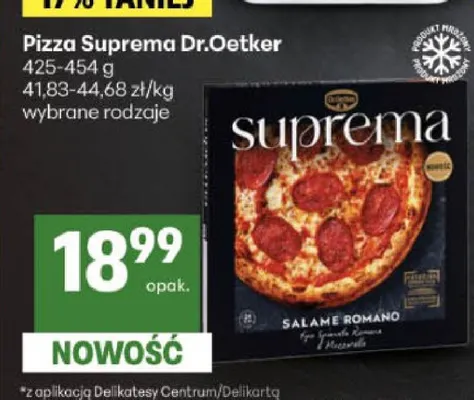 Pizza Suprema Dr.Oetker promocja w Delikatesy Centrum