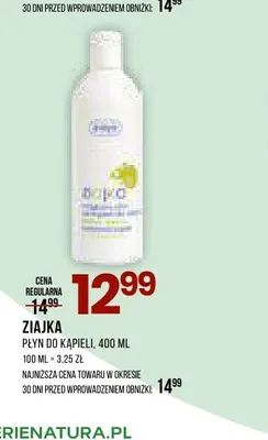 Płyn do kąpieli Ziaja promocja w Drogerie Natura