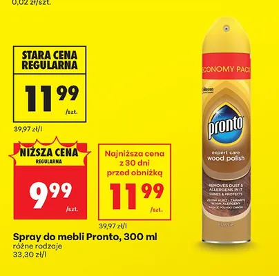 Spray do mebli Pronto promocja w Biedronka