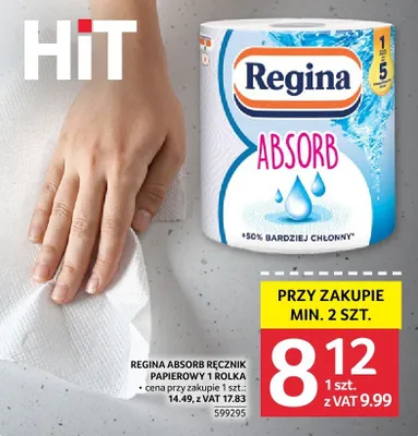Ręcznik papierowy Regina Absorb 1 rolka promocja w Selgros