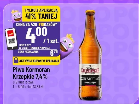 Piwo Kormoran Krzepkie 7,4% promocja w POLOmarket