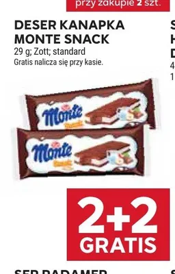 Deser Monte Snack promocja w Stokrotka