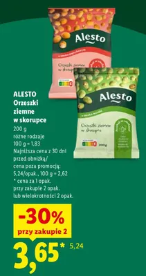 Orzeszki ziemne w skorupce o smaku paprykowym Alesto promocja w Lidl