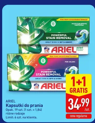 Kapsułki do prania Ariel For Colors promocja w Aldi