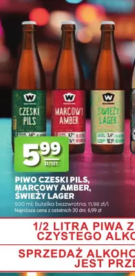 Piwo Marcowy Amber promocja w Stokrotka