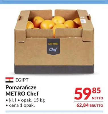 Pomarańcze METRO Chef Egipt promocja w Makro