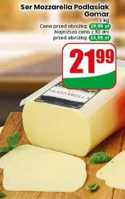 Ser Mozzarella Podlasiak Gomar promocja w Dino