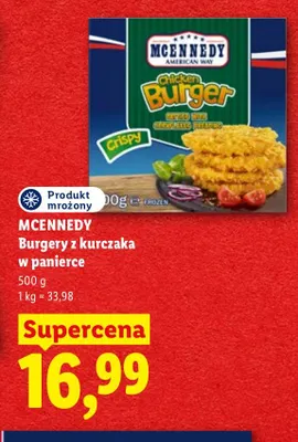 Burgery z kurczaka w panierce McEnnedy promocja w Lidl