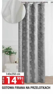 Gotowa firana na przelotach 140x250cm promocja w Merkury Market