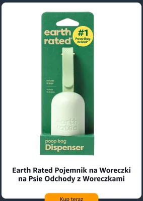 Pojemnik na woreczki na psie odchody z woreczkami Earth Rated promocja w Amazon