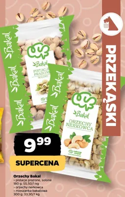 Pistacje prażone, solone Bakal promocja w Netto