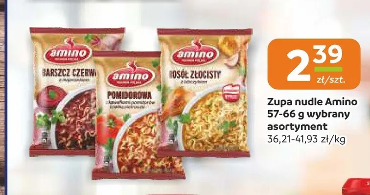 Zupa nudle Amino promocja w Gama
