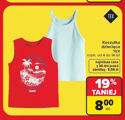 Koszulka dziecięca TEX promocja w Carrefour
