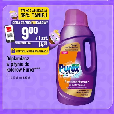 Odplamiacz w płynie do kolorów Purox promocja w POLOmarket