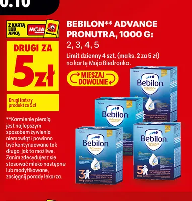 Mleko modyfikowane Bebilon Advance Pronutra 3 promocja w Biedronka