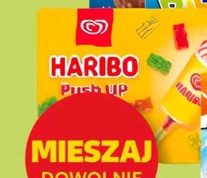Lody Algida Haribo Push Up wielopak promocja w Kaufland