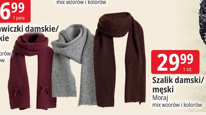 Szalik damski Moraj promocja w Leclerc
