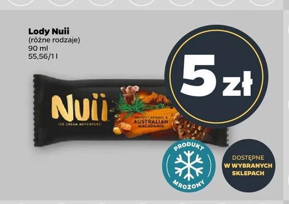 Lody Nuii Salted Caramel & Australian Macadamia promocja w Netto