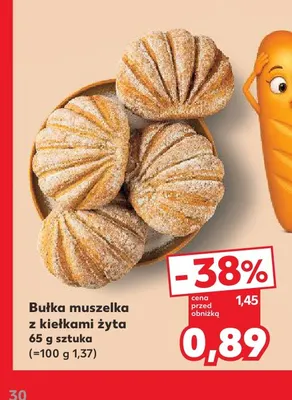 Bułka muszelka z kiełkami żyta promocja w Kaufland