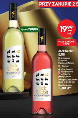 Wino białe Jack Rabbit Chardonnay promocja w Żabka
