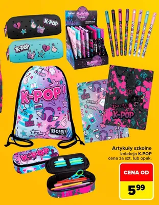 Artykuły szkolne kolekcja K-POP promocja w Carrefour Market