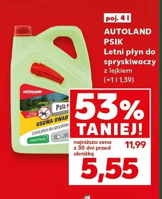 Letni płyn do spryskiwaczy z lejkiem Autoland Psik promocja w Kaufland